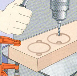 clearance holes for hole saw
